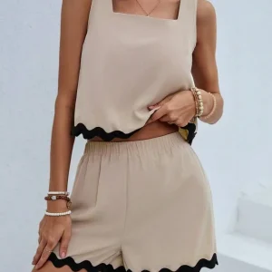 Solid Color Casual Loose Short Pants Sets For Women 2024 Elegant Summer Women's Two Pieces Suit Full Set Female Outfit Clothes