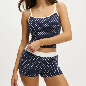 Women Cute Polka Dot 2 Piece Cami Set Y2K Pajama Sets Crop Cami Top Lounge Shorts Matching Outfits 2026 Summer